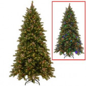 9 ft. PowerConnect Snowy Berry Artificial Christmas Tree with Dual Color LED Lights