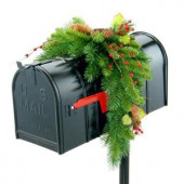 Classical Collection 3 ft. Mail Box Cover with Red Berries, Cones and Holly Leaves