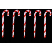 29 in. 150 White LED Decorative Candy Cane (Set of 5)