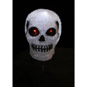 7.9 in. H 10-Light White LED Decorative Skull Light