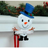 Dad Stocking Holder with Snowman Family Icon