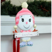 Daughter Stocking Holder with Snowman Family Icon