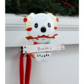 Stocking Holder with Snowman Family Icon, Dog