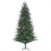7.5 ft. Pre-Lit Natural Cut Franklin Spruce Artificial Christmas Tree with Multi Lights