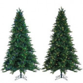 7.5 ft. Pre-Lit Oakland Spruce Artificial Christmas Tree with LED Dual Function Lights