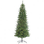 9 ft. Pre-Lit Narrow Augusta Pine Artificial Christmas Tree with Clear Lights