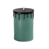 2 in. x 3 in. Halloween Drip Turquoise Pillar Candle (12-Box)