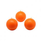 2 in. Orange Ball Candles (Box of 12)